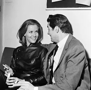 Cigarettes Prints: Honor Blackman and husband Maurice Kaufmann at Television House, Kingsway