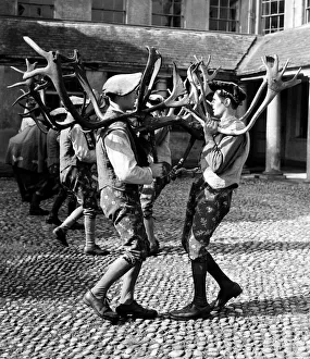 The Horn dance at a traditional village festival at Abbots Bromley in Staffordshire