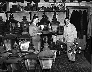 Hornsey Borough Council workers bringing in burners and clocks into their worskhop to add