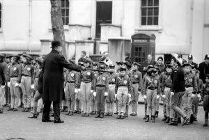 Youth Movement Prints: The Horse Rangers of the Commonwealth Association paraded in Trafalgar Sqand were