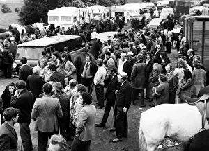 Talking Prints: Horses and people are all crowded together at the Appleby Horse Fair in Westmorland