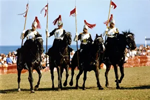 Air Display Prints: The Household Cavalry give a display of horse riding skills at the Sunderland