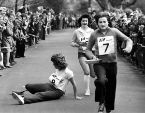 The housewives Shrove Tuesday Pancake race at Londons Lincoln