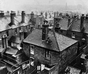 Smoke Prints: Housing in Birmingham - overhead view of 1930s housing Picture shows an
