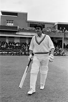 Cricketer Prints: Hove Cricket. Tony Lewis takes the field. 1st May 1973