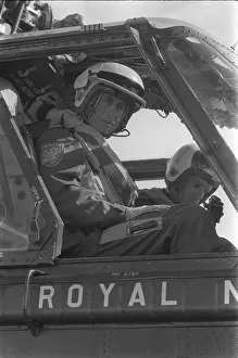 00191 Prints: HRH Prince Charles the Prince Of Wales Helicopter Training March 1974