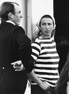 Head Scarf Prints: HRH Princess Anne with husband Captain Mark Phillips September 1981