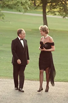 HRH Princess Diana, The Princess of Wales arrives for The Serpentine Gallery