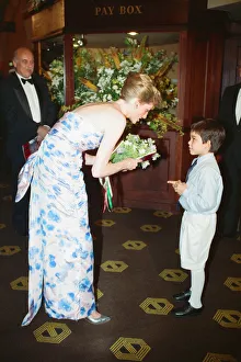 HRH Princess Diana, Princess of Wales attends the Premiere of Farewell to the King