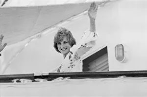 HRH Princess Diana, The Princess of Wales in Gibraltar for her Honeymoon with her