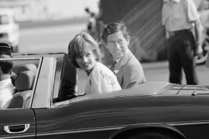 01071 Prints: HRH Princess Diana, The Princess of Wales in Gibraltar for her Honeymoon with her