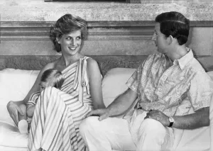 Spain Prints: HRH Princess Diana, The Princess of Wales and her husband HRH Prince Charles