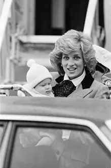 HRH Princess Diana, The Princess of Wales pictured with her 2nd son, Prince Harry