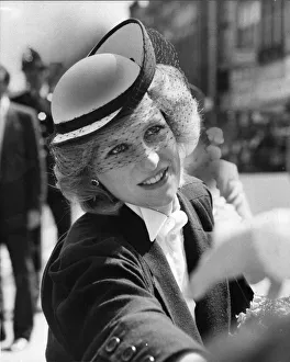 Veil Prints: HRH Princess Diana, The Princess of Wales on a walkabout during the renaming of the West