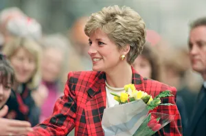 HRH The Princess of Wales, Princess Diana, dressed in tartan