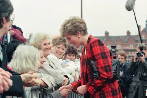 HRH The Princess of Wales, Princess Diana, dressed in tartan