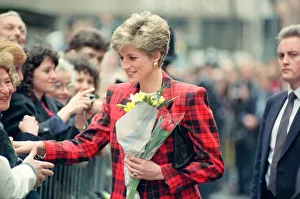 01048 Prints: HRH The Princess of Wales, Princess Diana, dressed in tartan