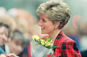 01048 Prints: HRH The Princess of Wales, Princess Diana, dressed in tartan