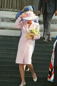 HRH The Princess of Wales, Princess Diana, leaves St Paul