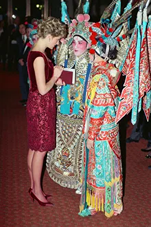HRH The Princess of Wales, Princess Diana meets the cast of The Hong Kong Gala