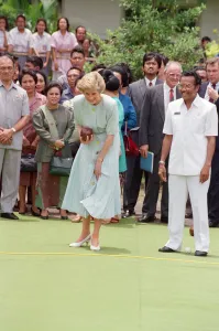 01052 Prints: HRH The Princess of Wales, Princess Diana, playing boules