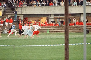HRH The Princess of Wales, Princess Diana runs in her sons William and Harry