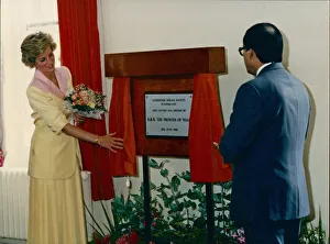 Royal Visit Prints: HRH, The Princess of Wales, Princess Diana unveils a plaque to The Alzheimer Disease