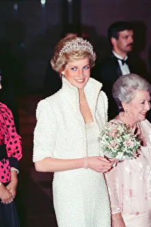 White Prints: HRH The Princess of Wales, Princess Diana visit To Hong Kong as part of their Far East