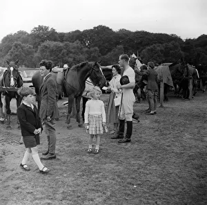 HRH Queen Elizabeth ll June 1956 at Windsor for the Polo with the Duke Children