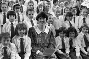 00590 Prints: Huddersfield Choral Society contralto Jane Hobson joins the Children