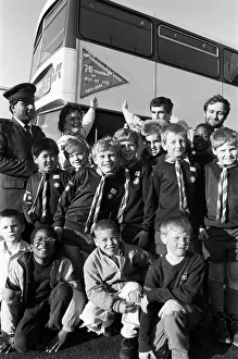 00625 Prints: These Huddersfield Cubs made sure their commemorative flag was going places by flying it