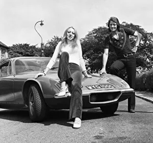 Flares Prints: Huddersfield footballer Frank Worthington seen here with his girlfriend Vicki