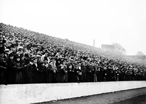 Part of the huge crowd watching a league division one match between Charlton Athletic
