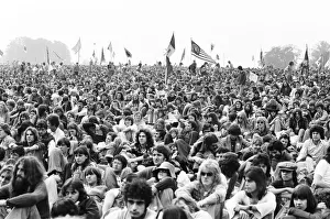 Hugh crowds gather to watch the Rolling Stones in concert at Knebworth House