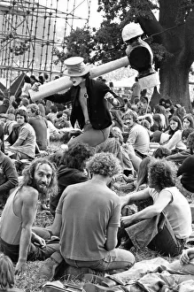 Hugh crowds gather to watch the Rolling Stones in concert at Knebworth House