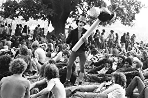 Hugh crowds gather to watch the Rolling Stones in concert at Knebworth House