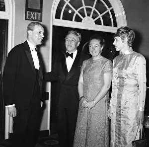 Hugh Cudlipp, Chairman, Daily Mirror Newspapers and wife Jodi Hyland greet Anthony