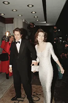 Entertainmnent Prints: Hugh Grant and his girlfriend, model and actor Elizabeth Hurley arrive for The London