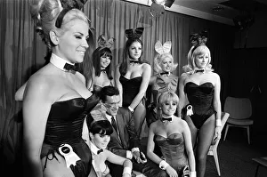 Magazine Prints: Hugh Hefner, the 40 year old Editor Publisher of Playboy Magazine