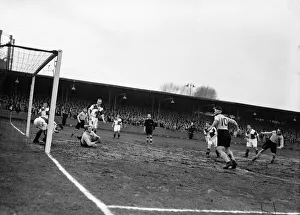 Goal Keeper Prints: Hull City strikers seen here in a goal mouth melee during their FA Cup 5th round match