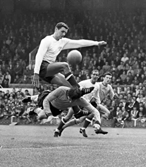 00207 Prints: Hull City v Bury August 1966 Hull City centreforward Chris Chilton nearly lost his