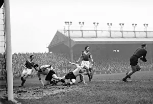 Hull City v. West Ham United. Stan Mortenson of Hull City (3rd from left