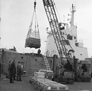 01026 Prints: The Hull trawler Coriolanus seen here taking on stores in preparation for a voyage to