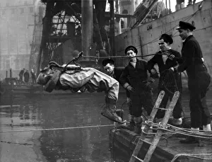 Dangerous Prints: Human Minesweepers who cleared the harbours of Europe from Charburg to Bremen began