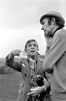 Humour: comedy. Norman Wisdom and Tony Fayne at Golf Course at Penynhell