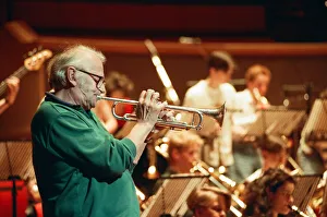 01187 Prints: Humphrey Lyttelton rehearses with the Birmingham Schools Jazz Orchestra at the Symphony