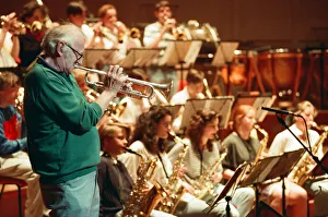 01187 Prints: Humphrey Lyttelton rehearses with the Birmingham Schools Jazz Orchestra at the Symphony