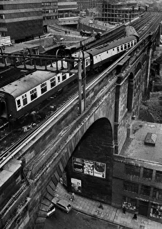00429 Prints: Hundreds of commuters using the North Tyneside line were delayed on 6th April 1971 after
