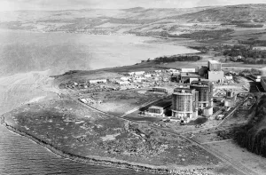 Air Pollution Prints: Hunterston Atomic power station March 1973 With the village of Fairlie in