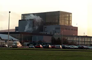 Air Pollution Prints: Hunterston B Power Station near Largs December 1998 in Ayrshire Exterior Steam Cars